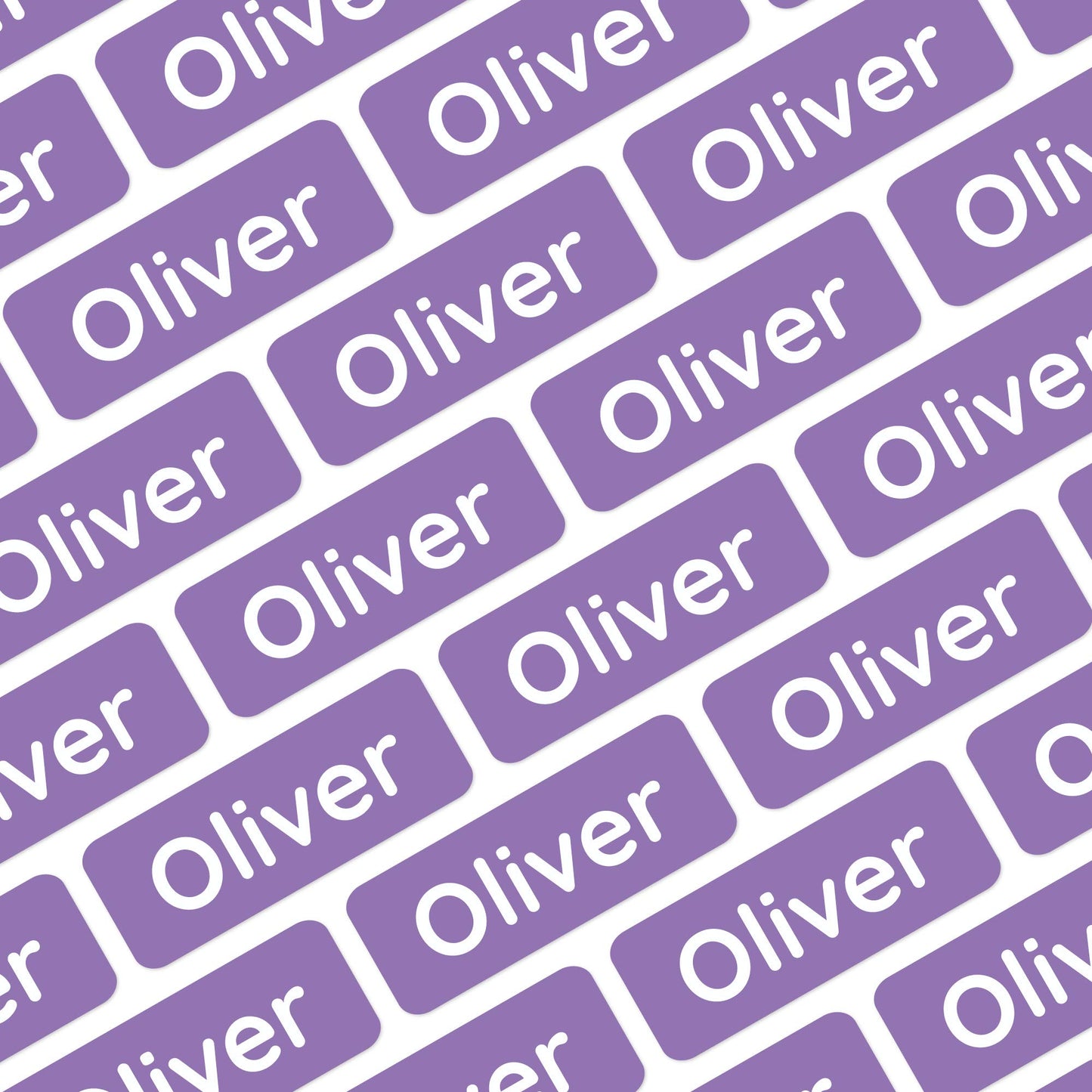 Stick-little® | Name labels for kids for pens and other school supplies (175 pieces) - Personalizable stickers for school & daycare - Dishwasher safe - Purple