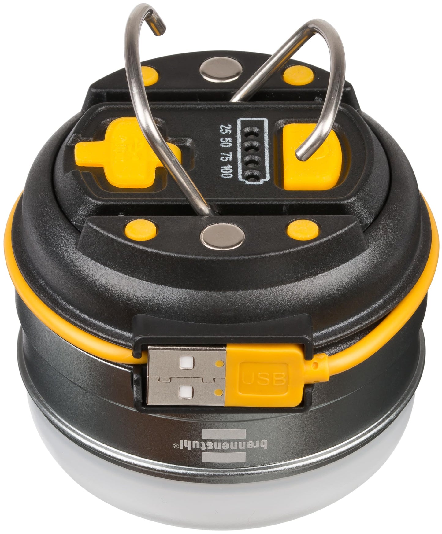 Brennenstuhl Battery LED Outdoor Light OLI 0300 A (Outdoor camping light 350lm / Camping lamp with up to 70h of light, lamp for camping including USB power bank, additional SOS and blink function)
