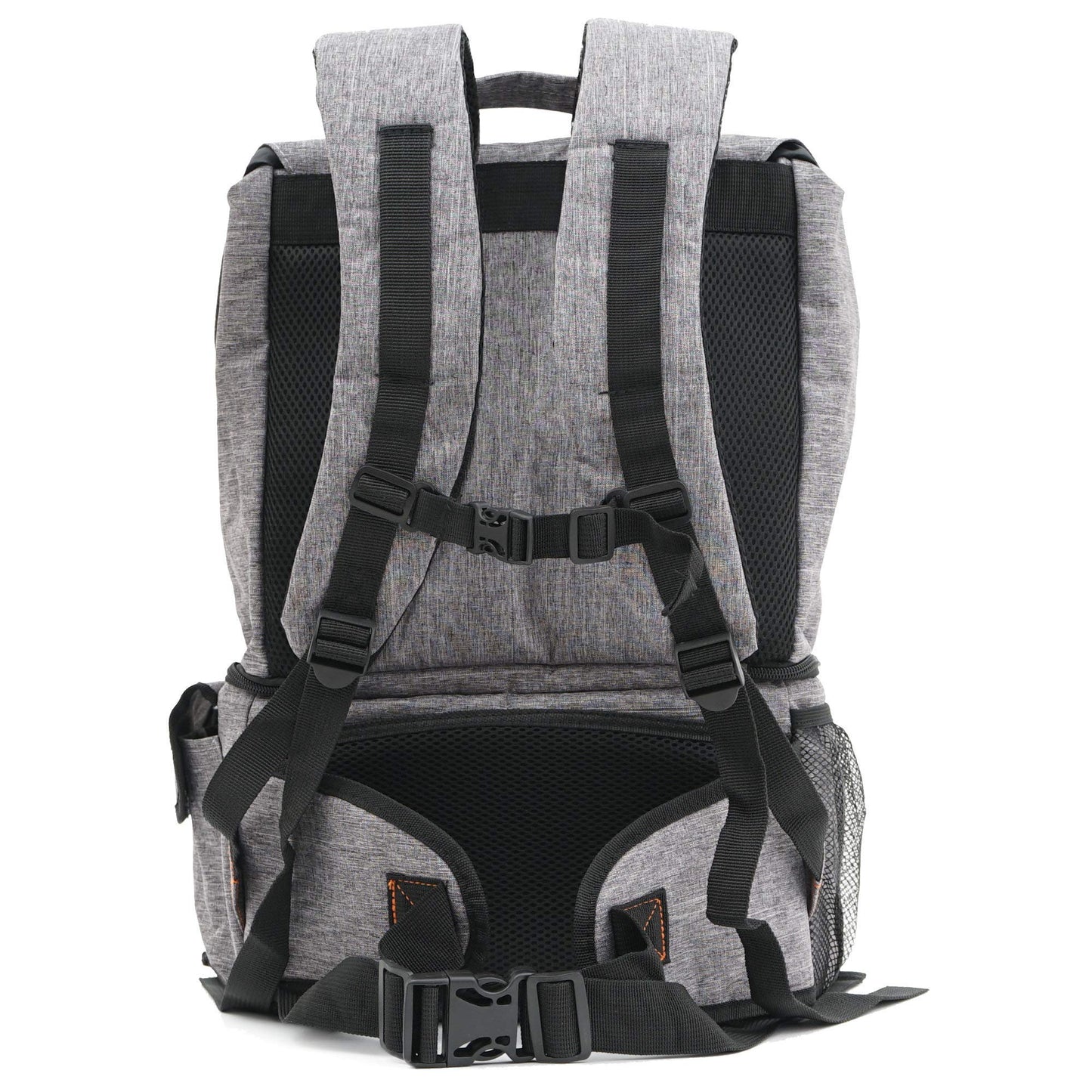 Campfire backpack with cooler compartment | grey | 20 liters insulated bag for BBQ, camping, beach, and outdoor activities | lunch bag for work and school | picnic bag, cooler bag, cool bag