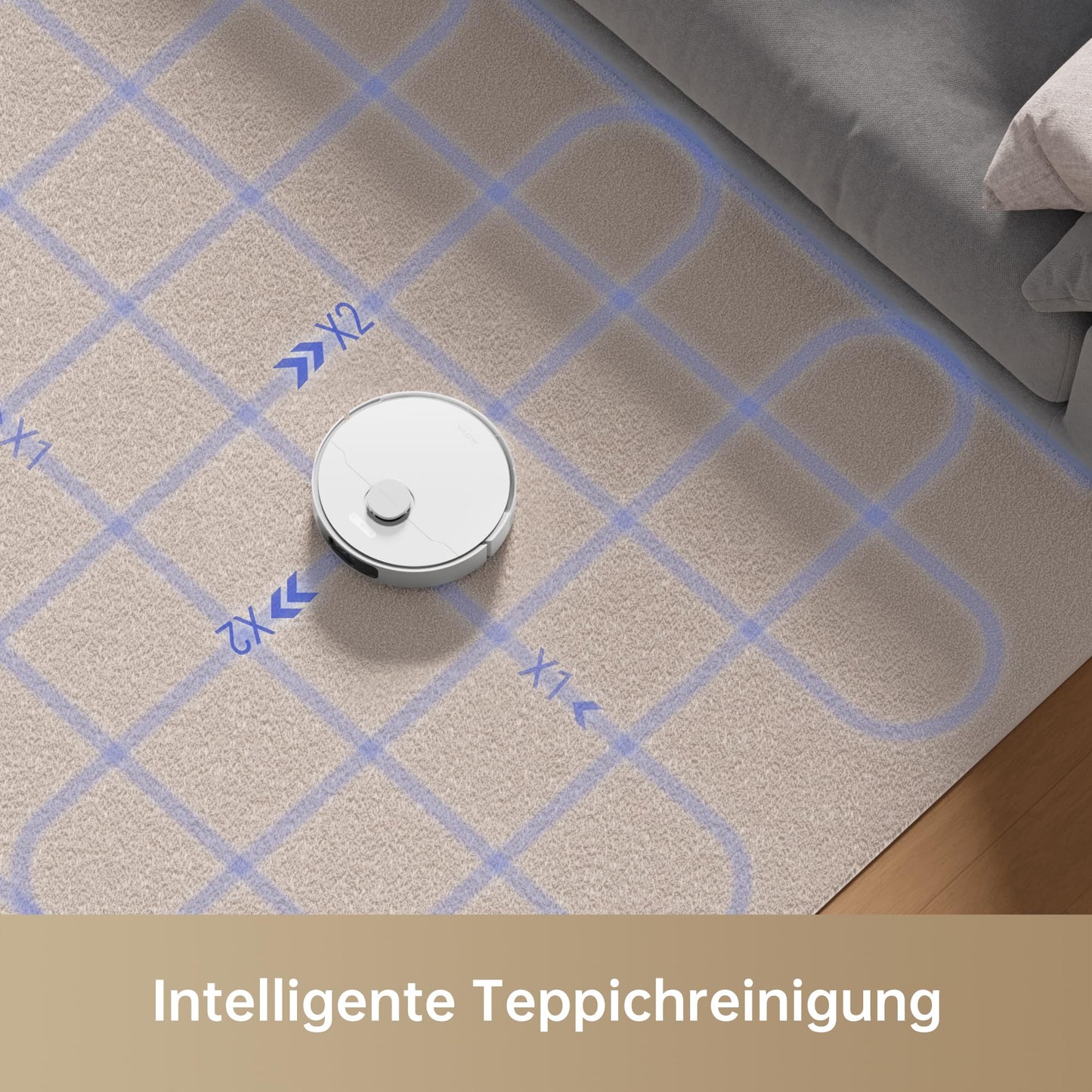 Mova S10 robotic vacuum cleaner, 7,000Pa suction power, 3DAdapt obstacle avoidance, 7mm mopping height.
