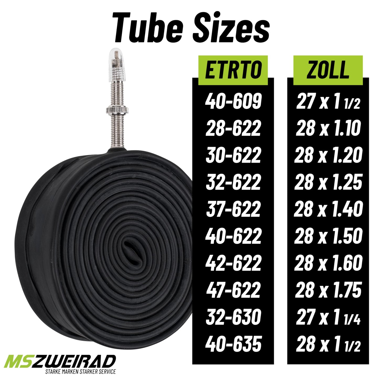 2-pack Schwalbe bicycle tube SV17 40mm 28 inch (28/47-622/635) including 3 MSZweirad tire levers