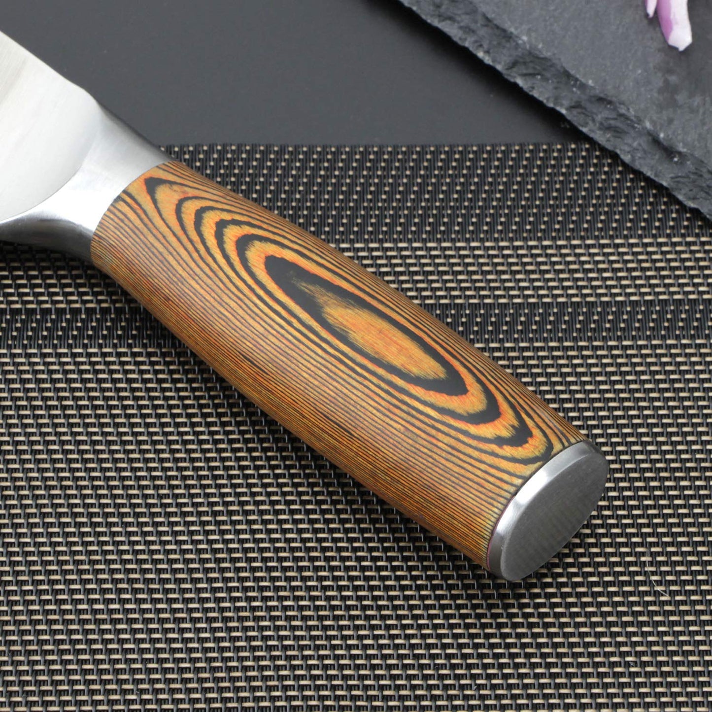 MSY BIGSUNNY cleaver Chinese chef knife, blade length 20.5cm, large blade, high carbon steel, wood handle color.