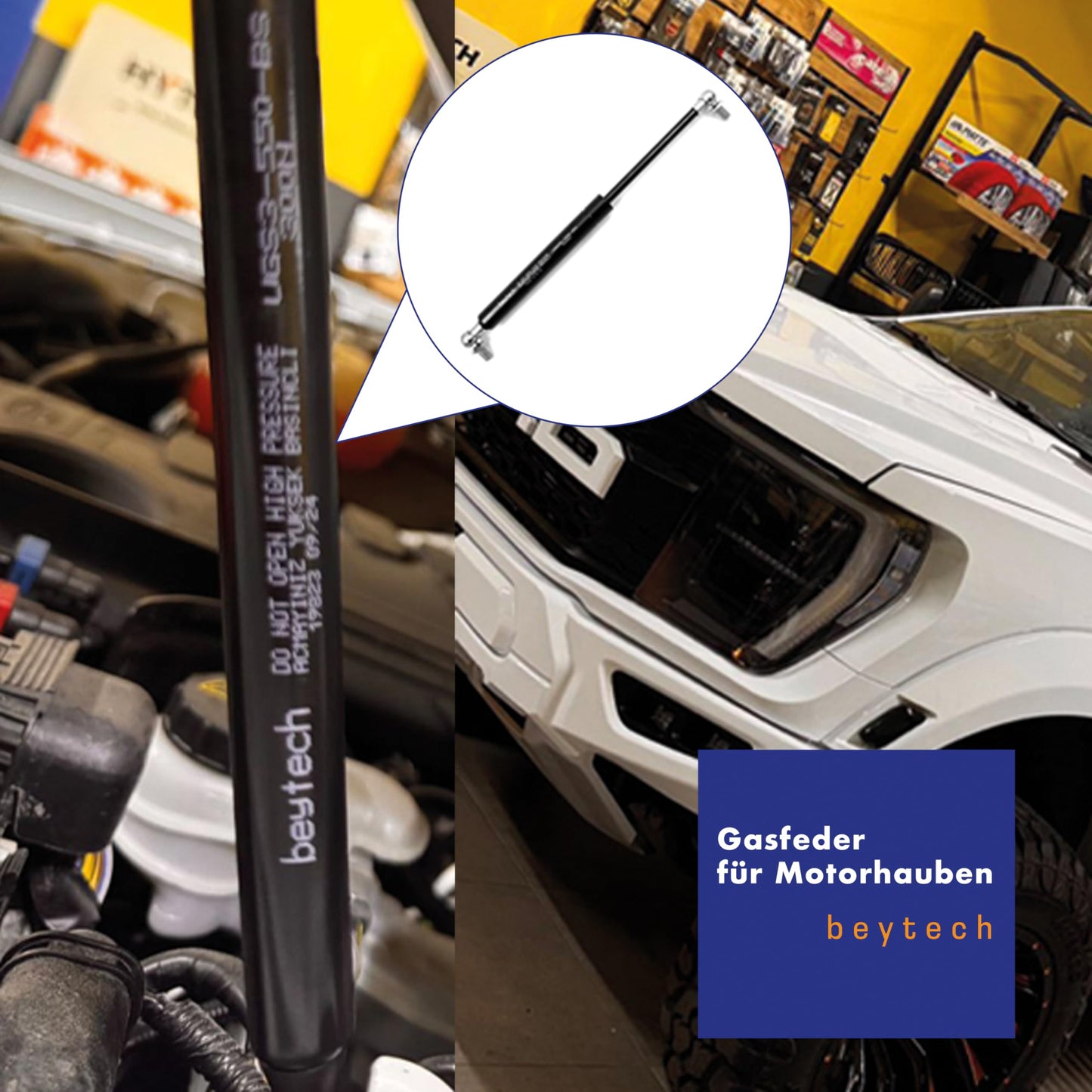 Universal gas spring gas damper gas strut damper for doors, cars, trunk, hood damper, length 200-900 mm | 100N – 1000N Newton with ball joint end pieces (500 Newton, 850 mm)