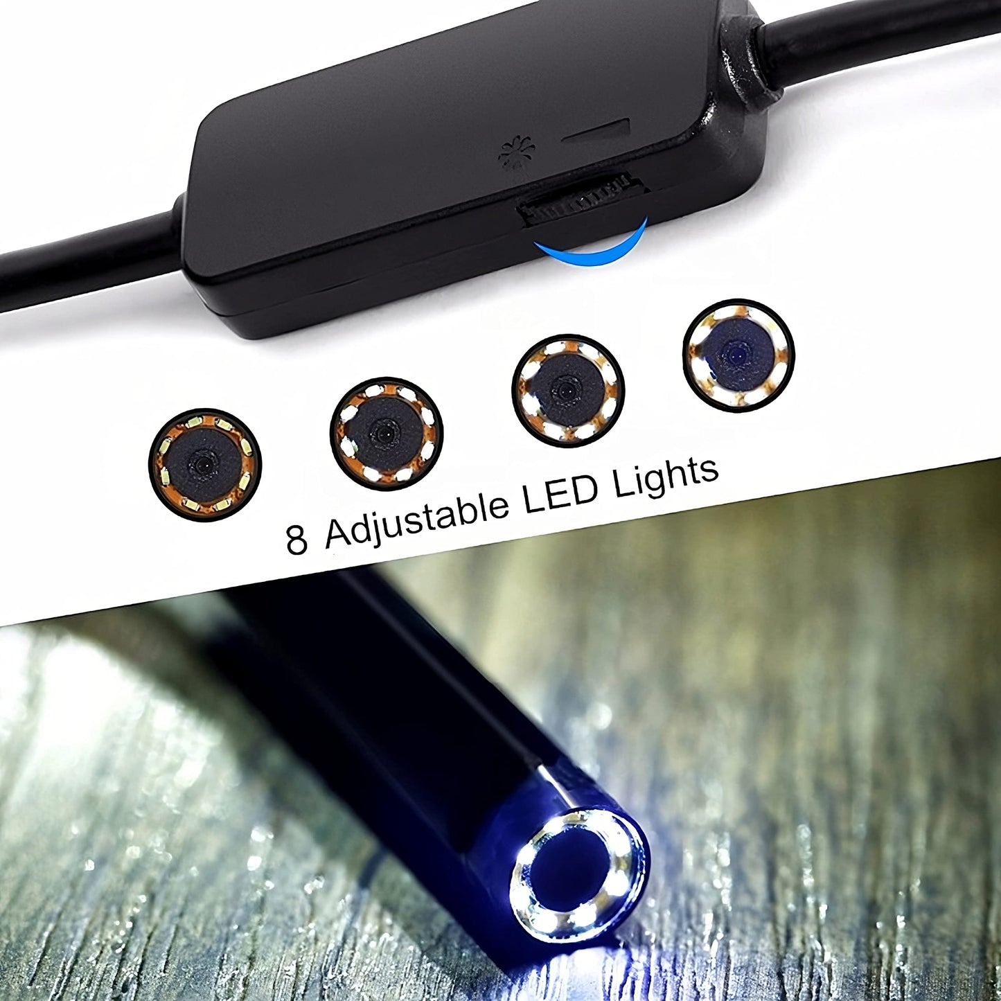 Retoo WiFi Endoscope Camera Mobile Endoscope Inspection Camera Pipe Camera 720P HD with LED Light for Android OS Windows Tablet PC IP67 Snake Camera Waterproof 5M
