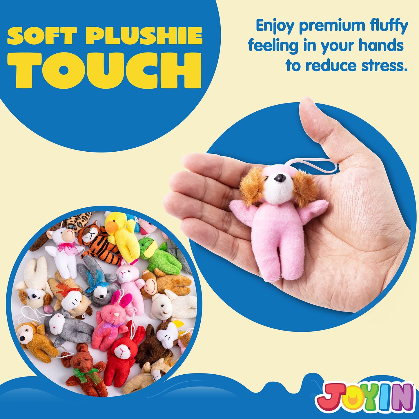 JOYIN 24 Pcs Mini Plush Toys, 3"/7.6cm Small Stuffed Animals for Kids' Birthday Party Favors, Pinata Fillers, Small Gifts for Kids, Raffle Prizes for Kids, Party Favors for Children's Birthday Party 3+ Years