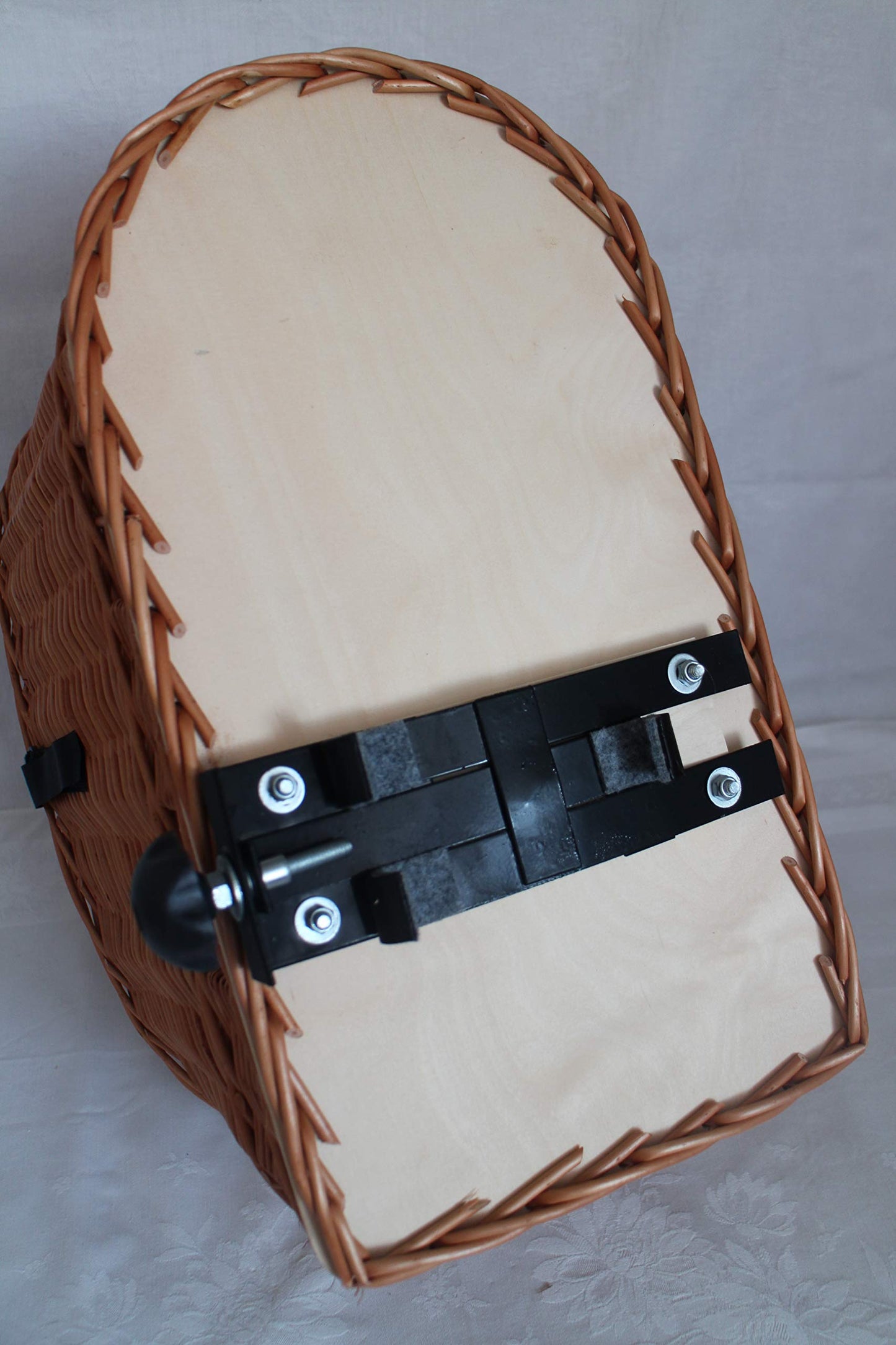Marcus dog bicycle basket XXL for luggage rack made of wicker with metal grid and cushion luggage rack basket shopping basket