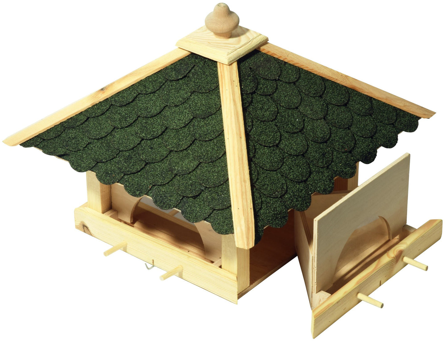 Luxury birdhouse 98700E Large XXL wooden birdhouse (pine) for garden, balcony, with 4 pull-out feed drawers - XL bird feeder birdhouse