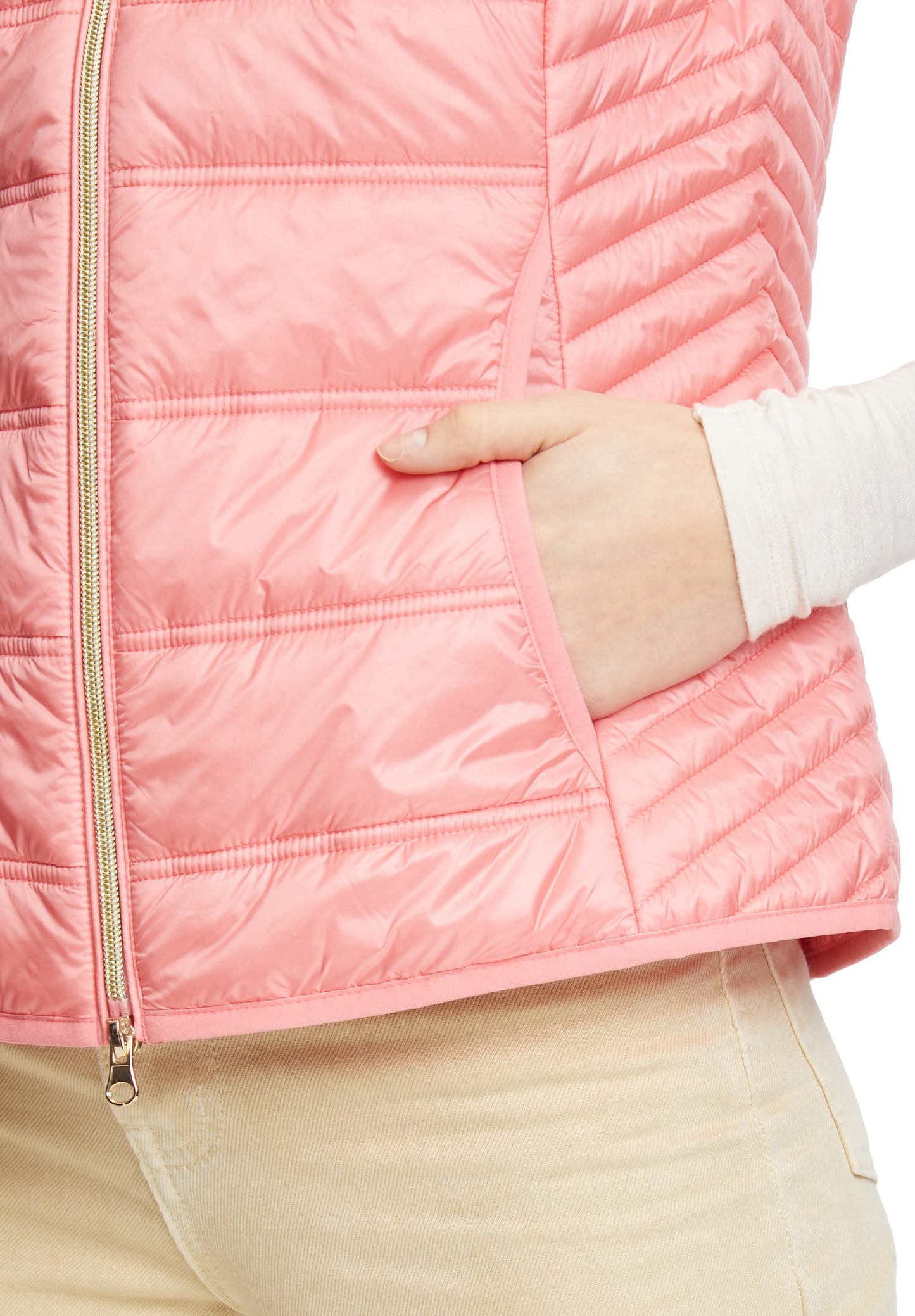 Betty Barclay Women's Sandra Vest, Salmon Pink, Size 40.