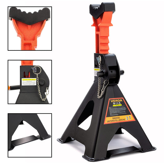 3T Floor Jack Hydraulic Trolley Jack + 2X Rubber Jack Stands Support Stand Model Selection (SN2432)