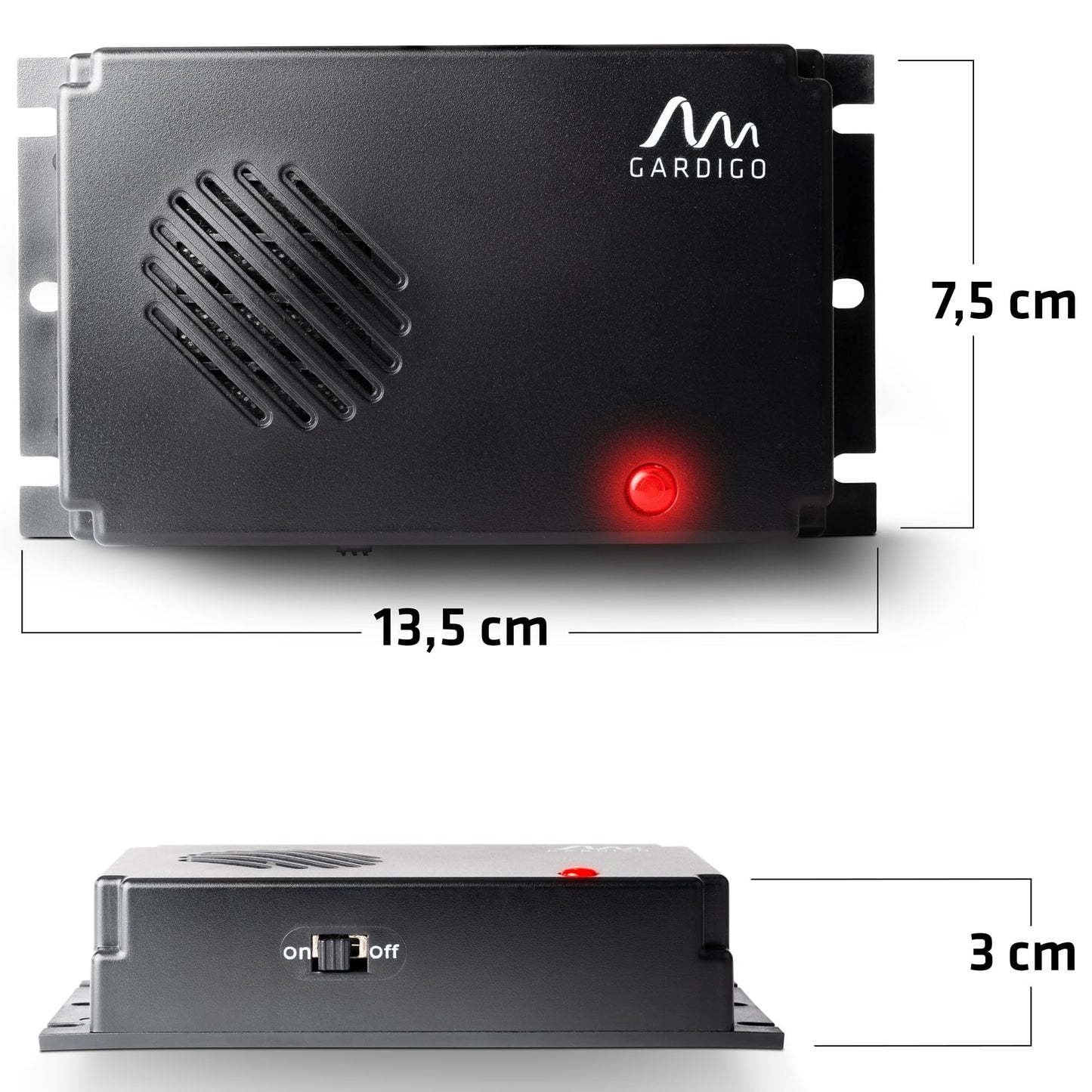 Gardigo® Marder-Repellent Mobil - 2 pack | Car Marder Repellent | Ultrasonic Marder Deterrent | Battery Operated Car Marder Repellent | Marder Protection for Vehicles, Engine Compartment, Attic, House, Garden