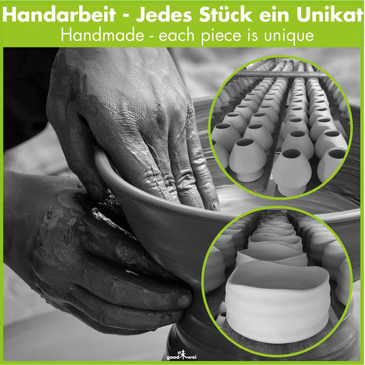 Goodwei BIO Matcha from Japan in the Matcha set complete with high-quality Matcha bowl made of ceramic, Matcha whisk, and whisk holder | Gift set for tea ceremony (Akai)