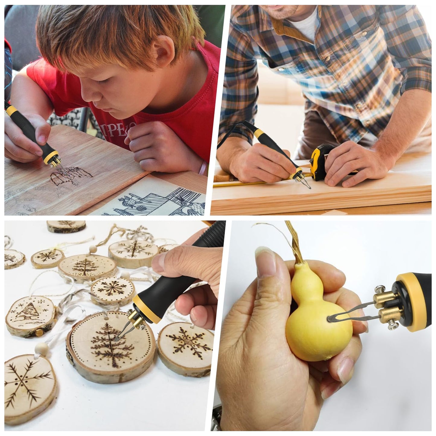 40W wood burning station Woodburning pen Set 8pcs Tips: professional wood burning kit with digital display, machine Enhanced wood burning set