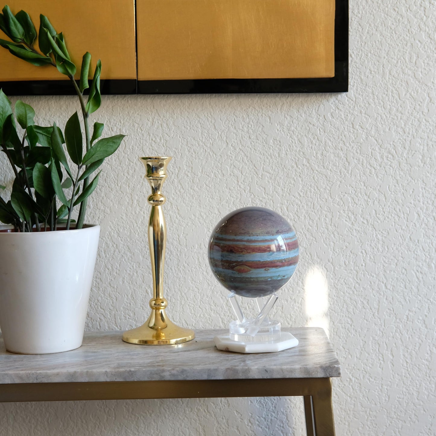 MOVA Jupiter Space Series 4.5-inch with base, solar-powered rotating globe, unique gift and decoration for home or office for men, women, children