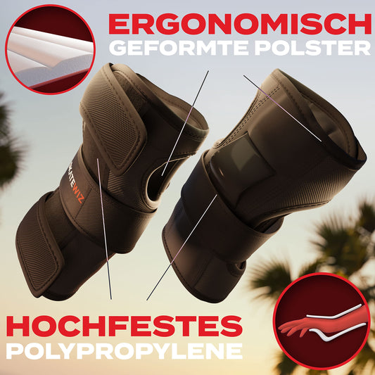 SKATEWIZ Adult Inline Roller Skate Guards - Knee and Elbow Pads Set - Skate Protectors Safety Gear - Men's and Women's Guards - SHIELD Size L Black