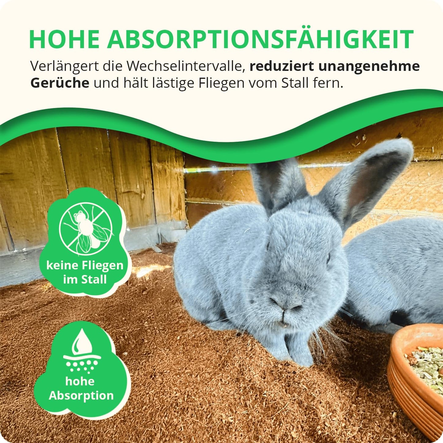 Allkokos Coconut Small Animal Bedding (2x40 Liters)