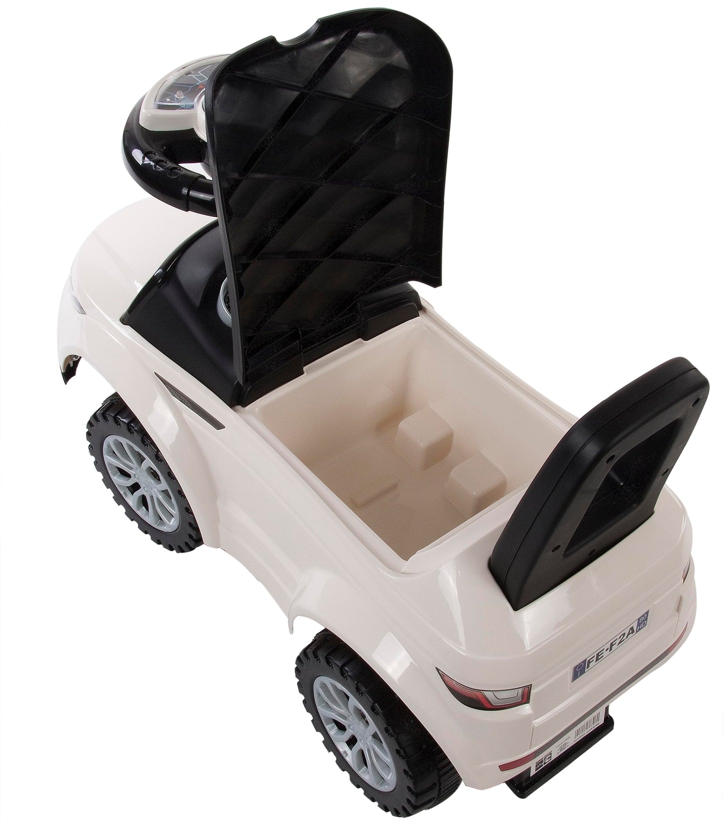 Sliding car from 1 year, children's car from 12 months, baby car, walker with horn and engine noises (white)