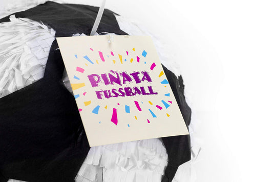 Trendario Soccer Pinata - 25x25x25 cm - Soccer Design - unfilled - Perfect for filling with candy and gifts - Piñata for children's birthday game, gift idea, party, wedding