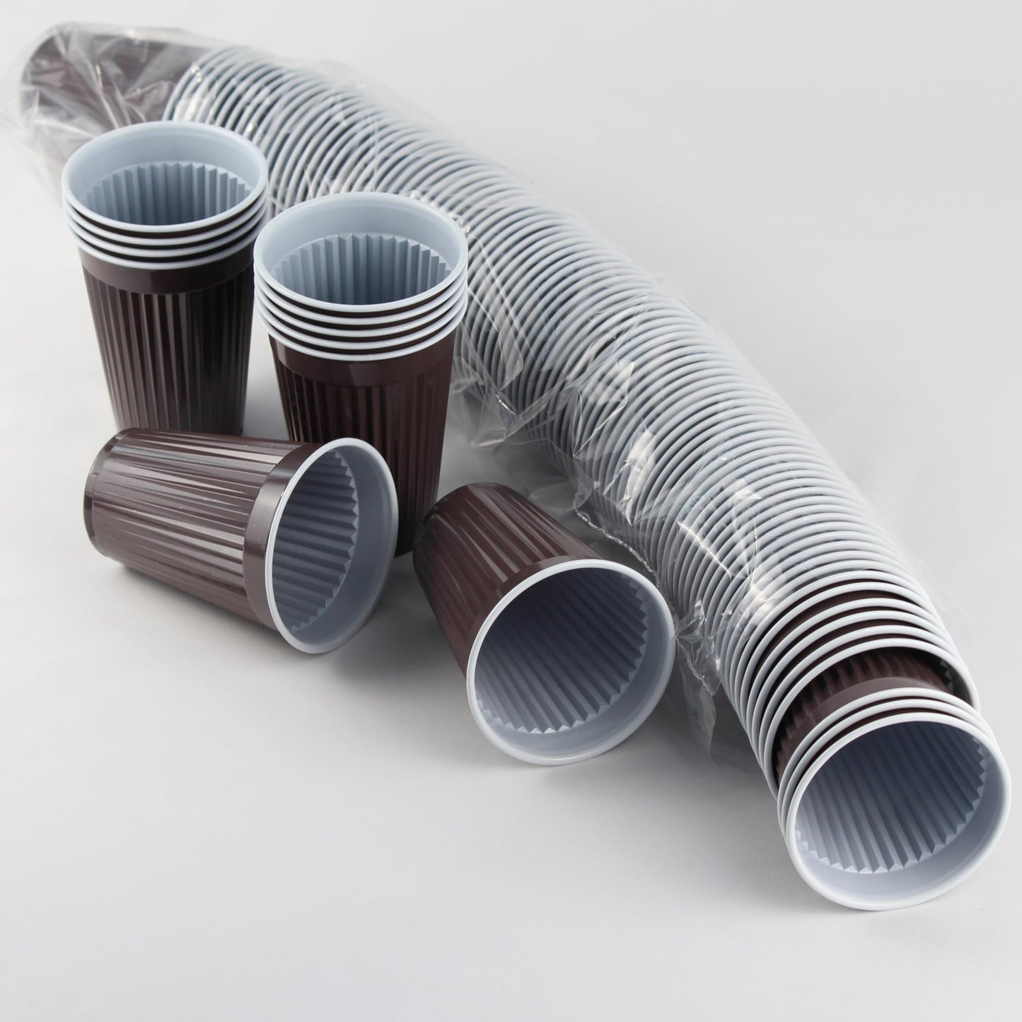 Commerline thermal cup brown-white 180 ml | 3000 pieces Disposable vending cup Disposable thermal cup Hot drink cup | Plastic cup Compatible with vending machines Drinking cup for machines 0.18l