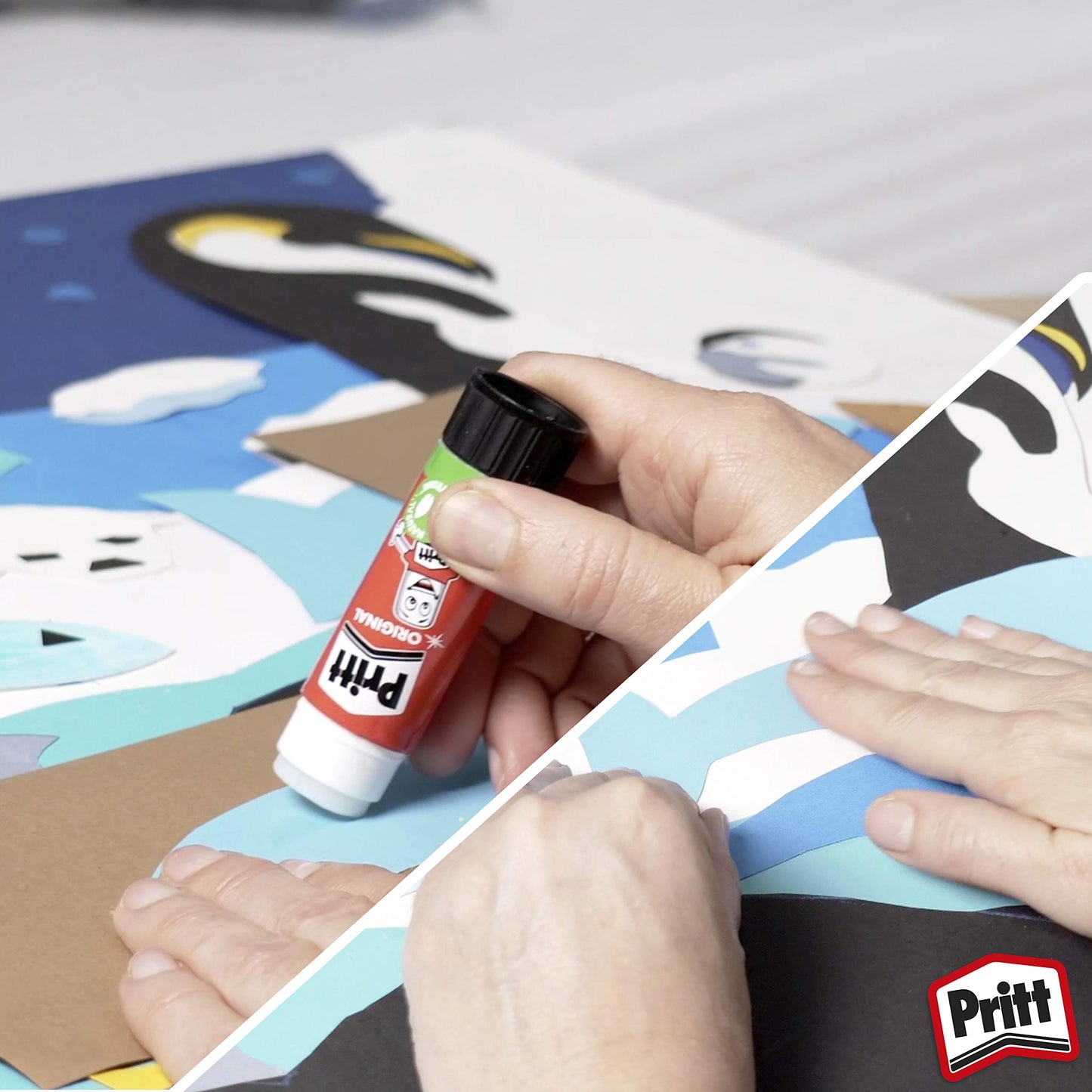 Pritt glue stick, safe and child-friendly adhesive for arts and crafts, strong glue for school & office supplies, 24x22g Pritt stick.