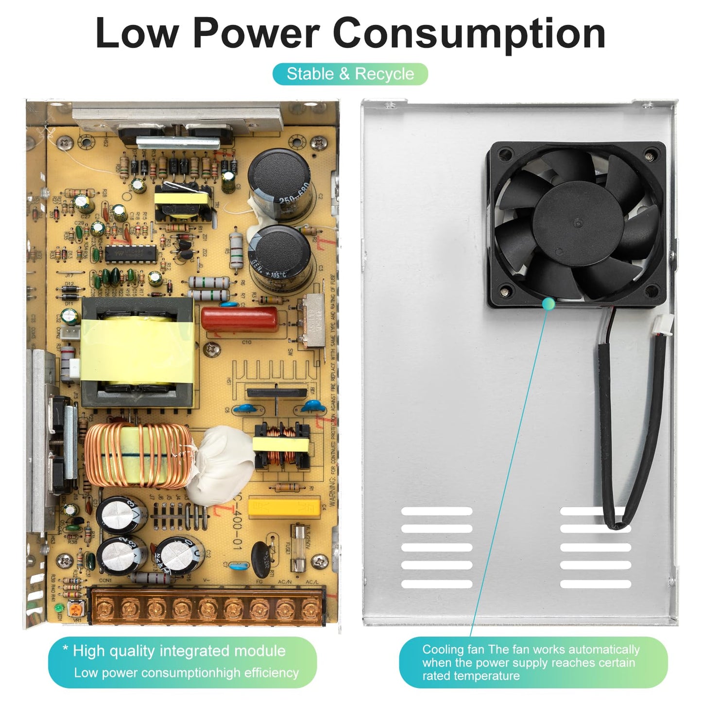 12V 30A power supply switch 120V DC 360W transformer for 3D printers, CCTV, LED lighting, and industrial equipment.