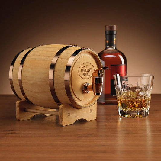 InGenious Mini decanter made of wood for whisky barrels | functional drink holder for whisky and spirits.