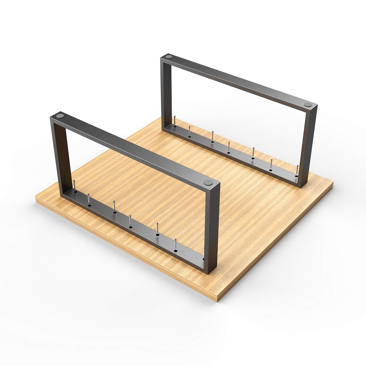 sossai® Coffee Table Legs made of steel (powder-coated) | CKK1 | Color: Anthracite | Width 80 cm x Height 40 cm | 2 pieces (Pair) | Design Table Legs