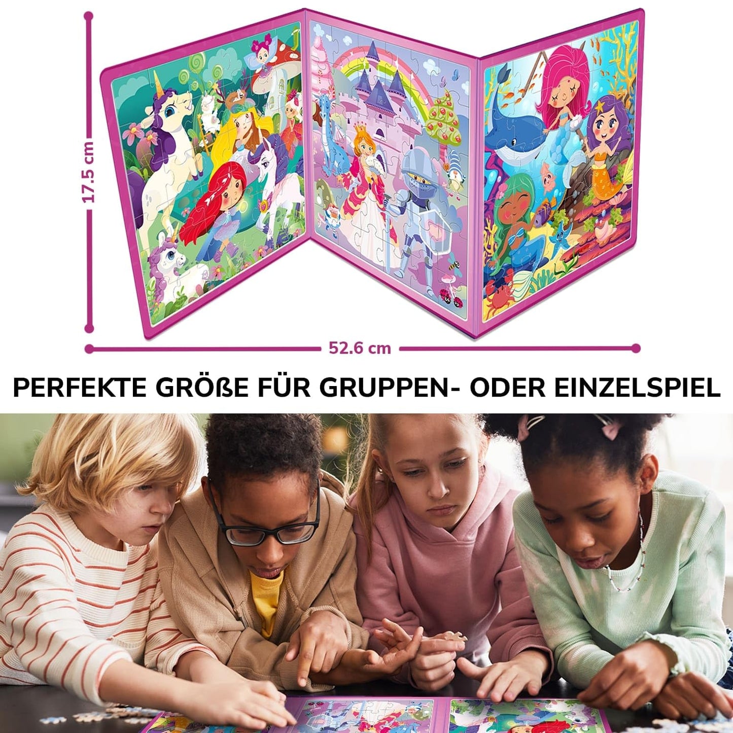 QUOKKA Magnetic Game for 2-3 years old - 36-piece puzzle activity for toddlers on planes - Princess Unicorn travel games for kids aged 3-5 - educational magnet gift for road trips.