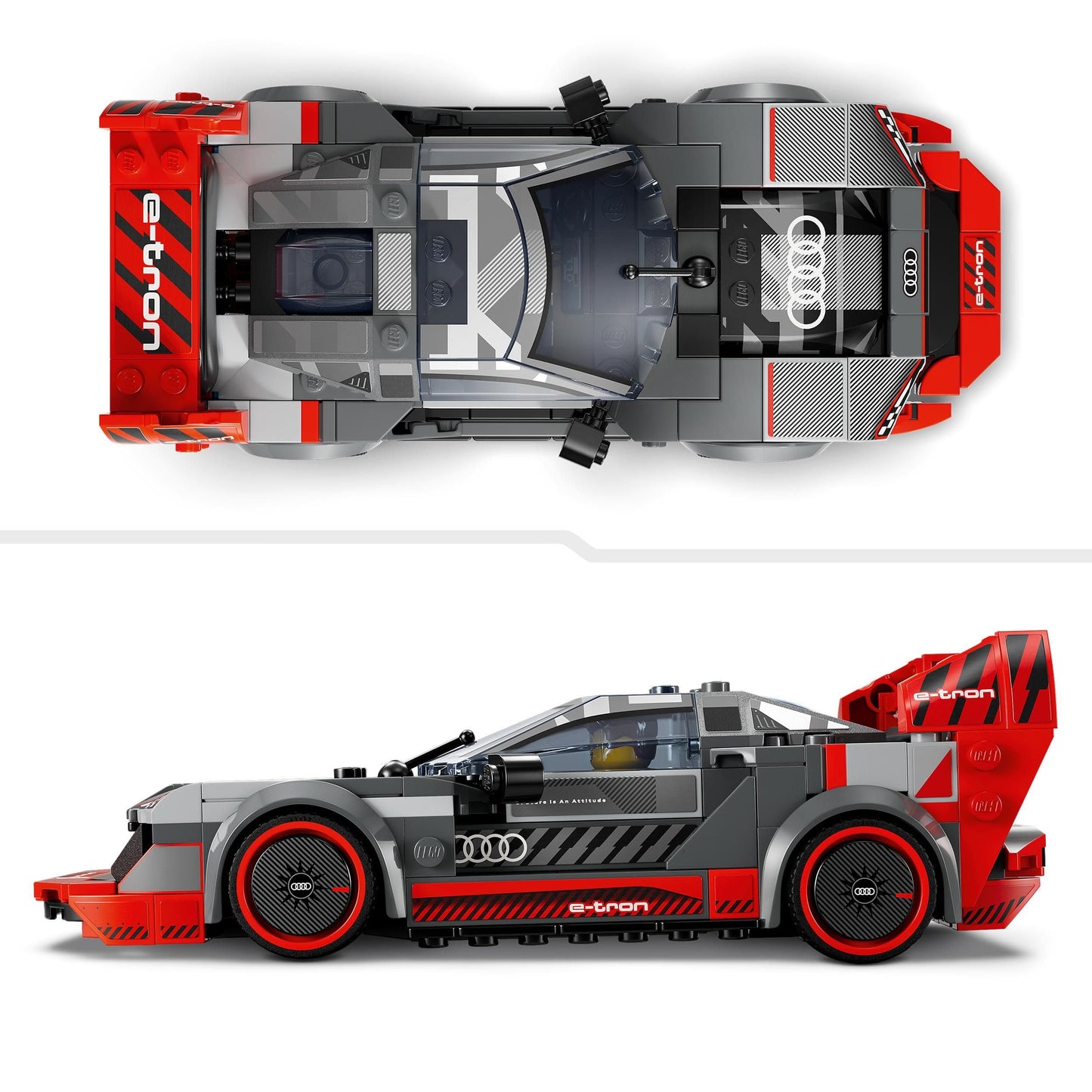 LEGO Speed Champions Audi S1 e-tron Quattro race car set with buildable, play and display toy car, model vehicle for kids, gift for 9 year old boys and girls 76921