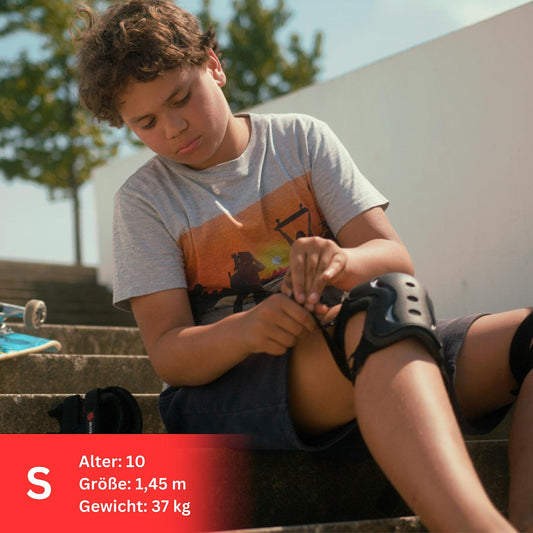 SKATEWIZ Adult Inline Skate Guards - Protective Gear - Skate Protectors for Women and Men - Knee and Elbow Pads - Skating Knee Pads - Impact Size L Blue