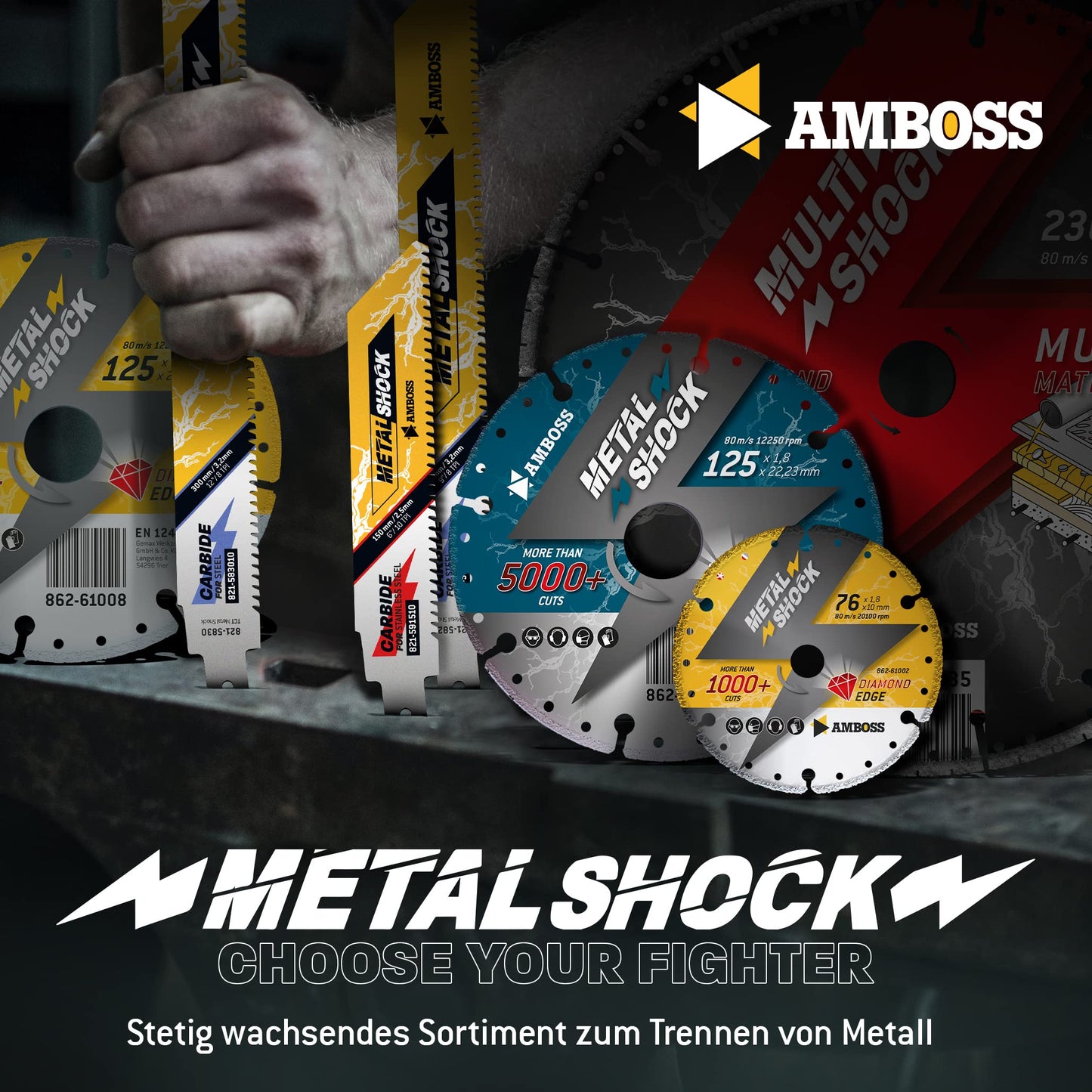 Anvil diamond cutting disc Metal Shock 5000+ for metal/steel/stainless steel - 230 x 2.2 x 22.23 mm