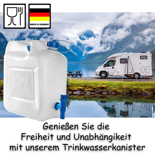 BigDean 3X Water Canister 12L Drinking Water Container, Water Container with Tap, Food Grade, suitable for 10-12 liters, -20 to +70 degrees Celsius Travel Canister