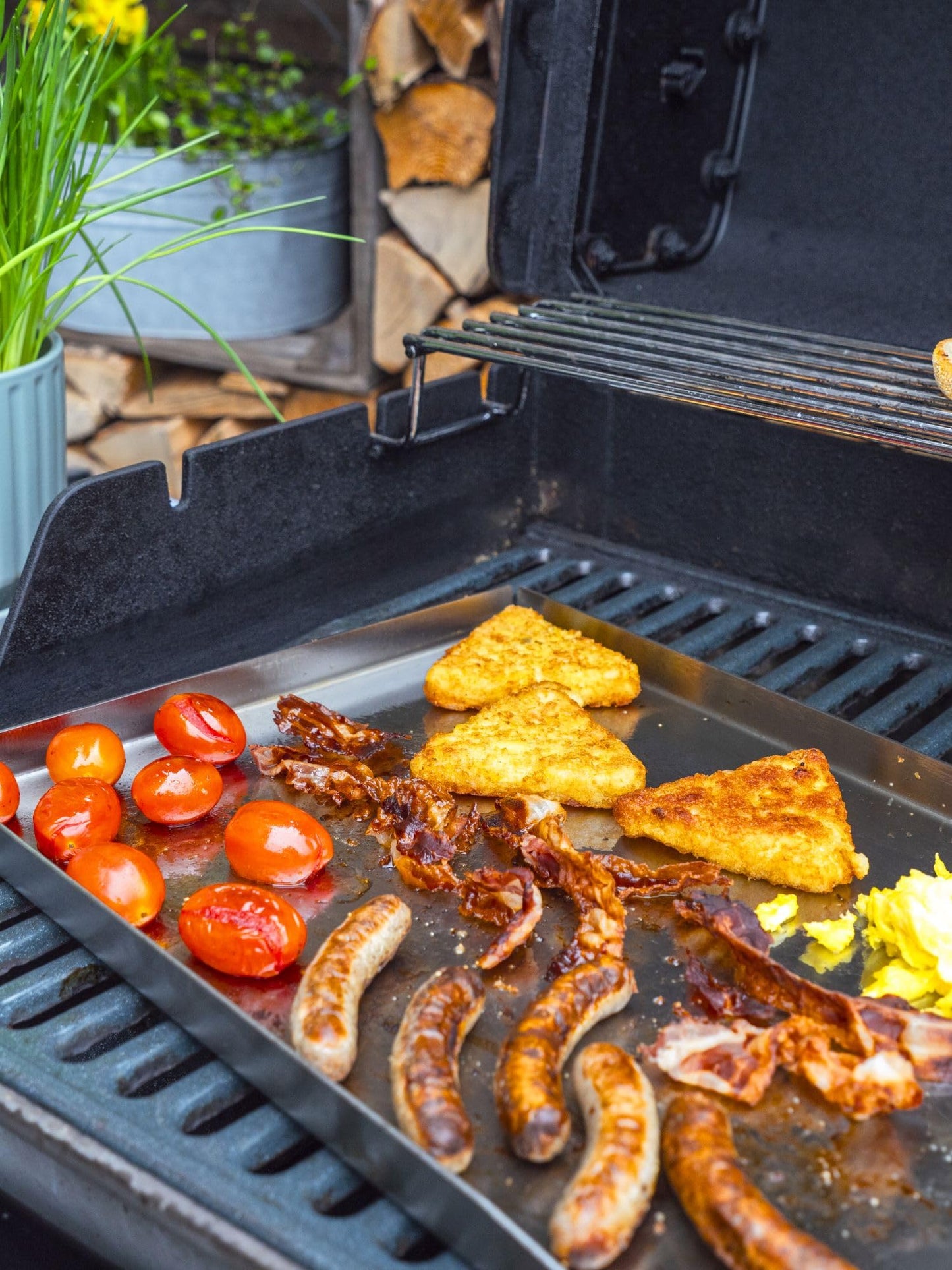 Steuber Plancha Plate 36 x 26 cm Stainless steel grill plate with edge, Teppanyaki grill plate for burgers, induction stove & charcoal grill.