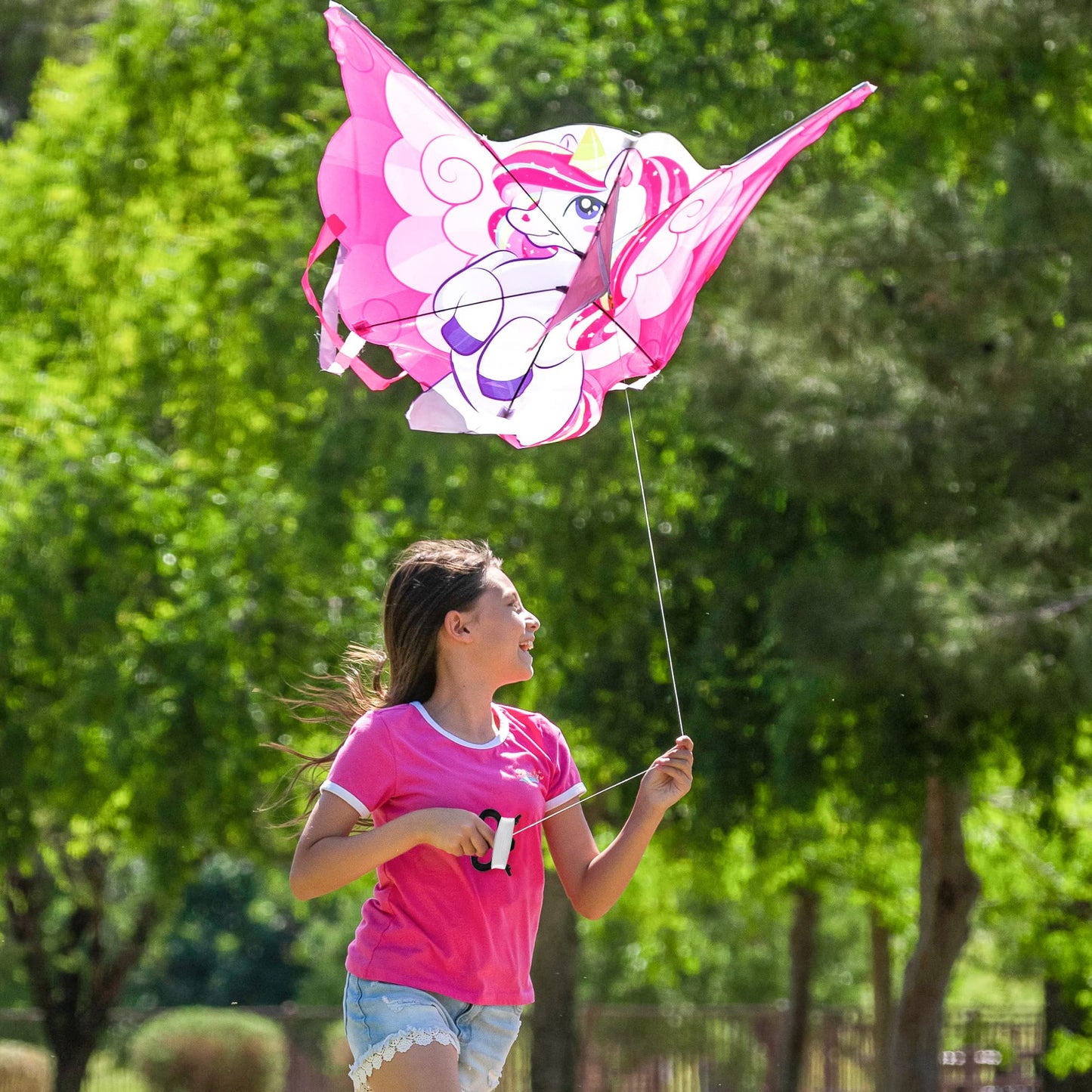 JOYIN Unicorn Kite, dragon kites for kids and adults, large 43.3'' beach kite for outdoor games and activities, gifts for girls.