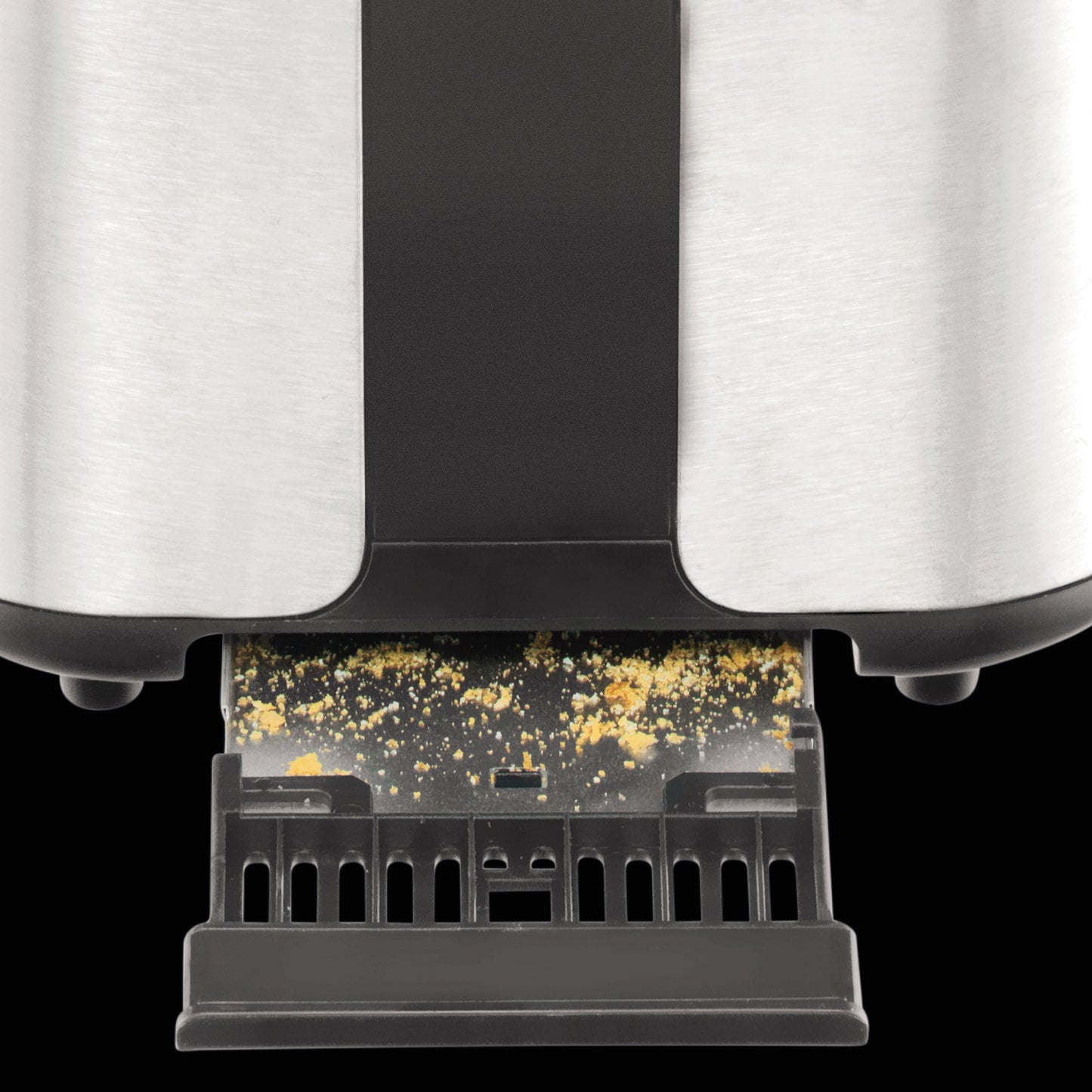 Krups KH442D Control Line Premium Toaster, stainless steel, 2 short slots for 2 slices, bun warmer, 6 browning levels, 850 W, 23.6 x 32.4 x 20.2 cm, silver/black.