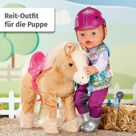 BABY born Deluxe Rider Outfit with pants, boots and helmet for 43 cm dolls, 836194 Zapf Creation.