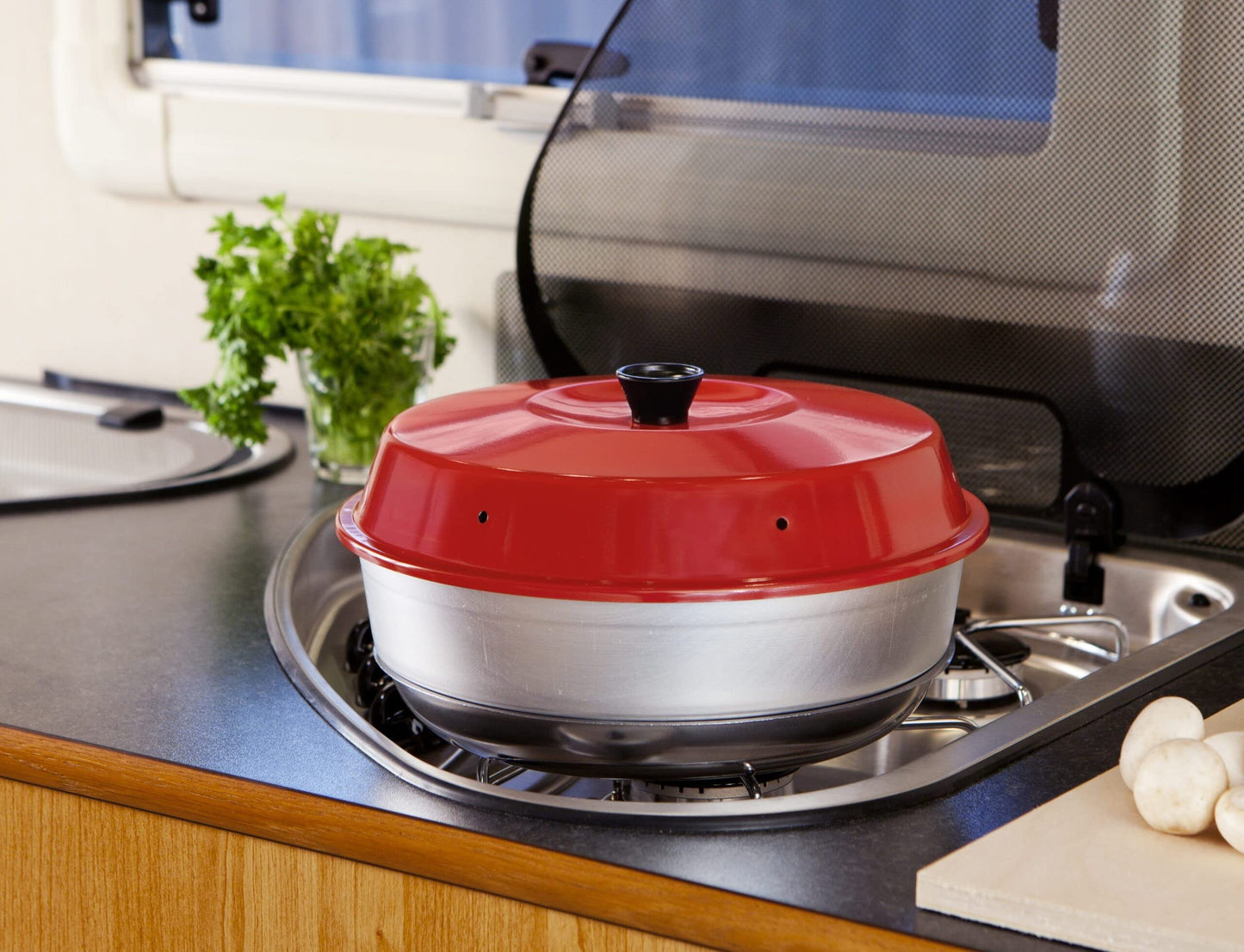 Omnia Camping Oven & Silicone Baking Form Classic (Red)