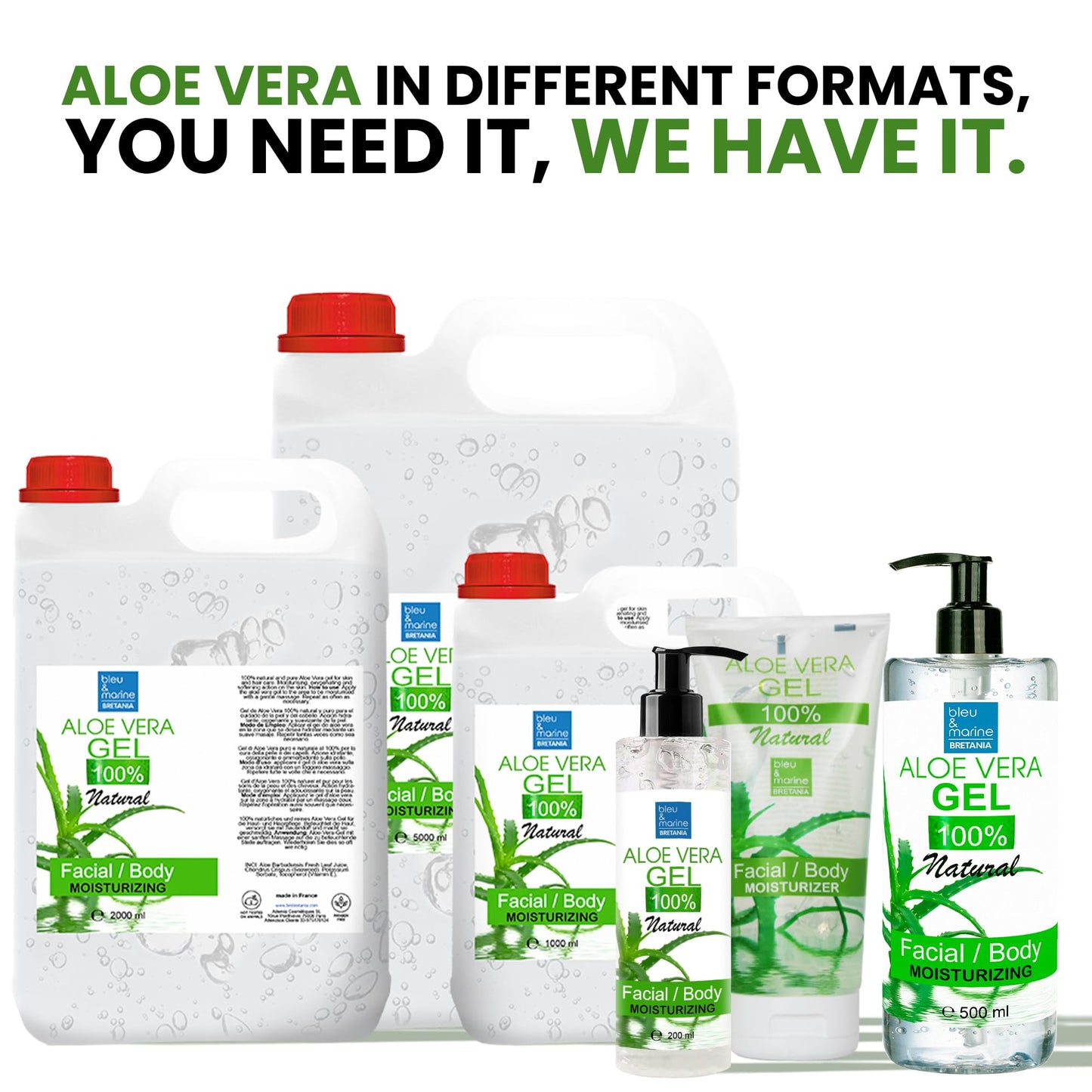 100% Natural Aloe Vera Gel, Canary Islands - Moisturizing & Soothing for Face, Body, Hair Mask, After Shave & Epilation - Reduction of Dark Spots - Pump Dispenser - 1000 ml