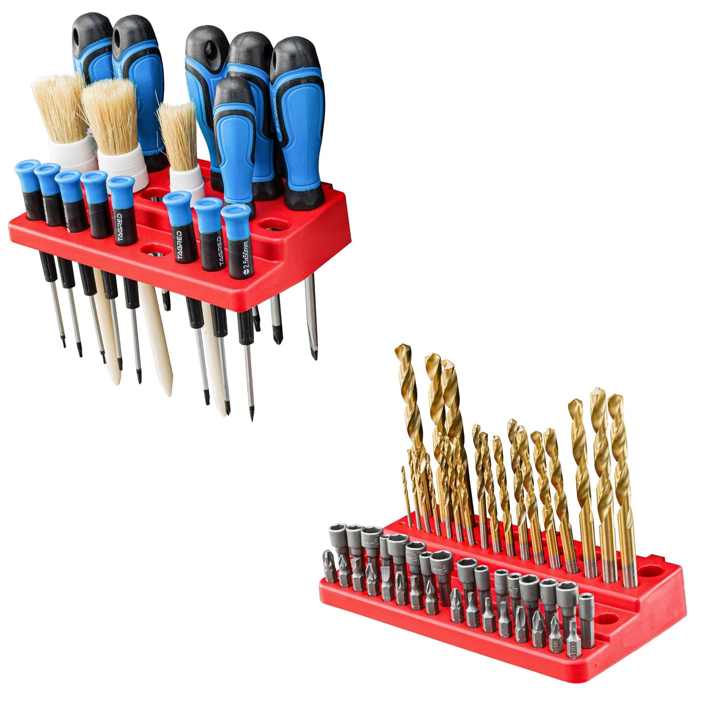 Storage system workshop shelf | 172 x 78 cm | 70 pcs. Box | Wall shelf with tool holders and stackable boxes - Wall panels Extra strong bins rack Tool hole wall storage shelf Garage shelf