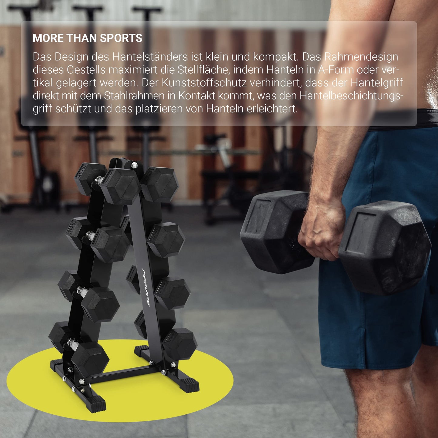 MSPORTS Dumbbell Rack with 300kg Capacity Dumbbell Stand Dumbbell Rack