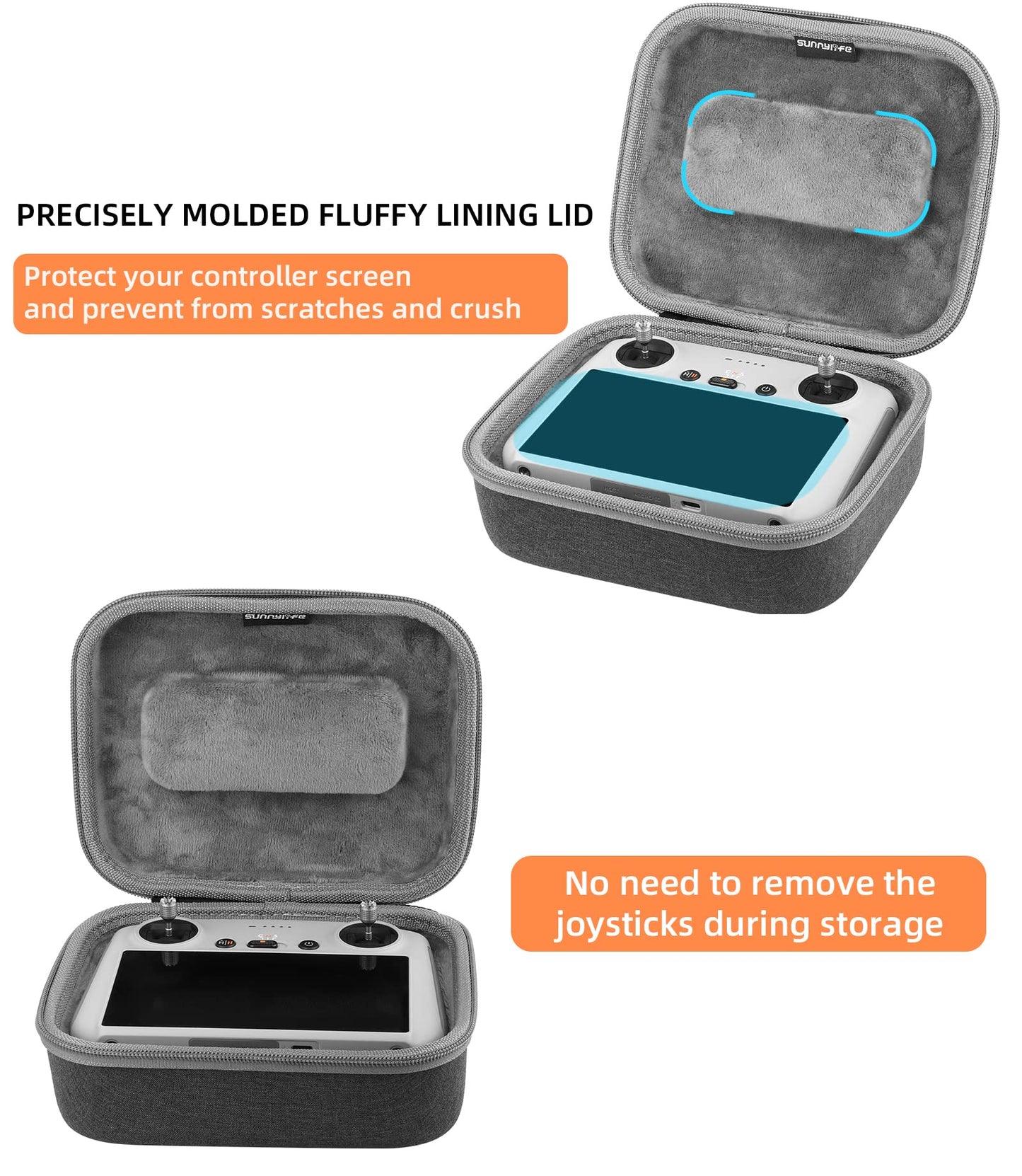 Fututech storage bag for DJI Mini 3, Mini 3 Pro, and RC Pro case, protective cover, carrying case for drone, remote control, scratch-resistant, durable, drone accessories (Drone/RC Pro)
