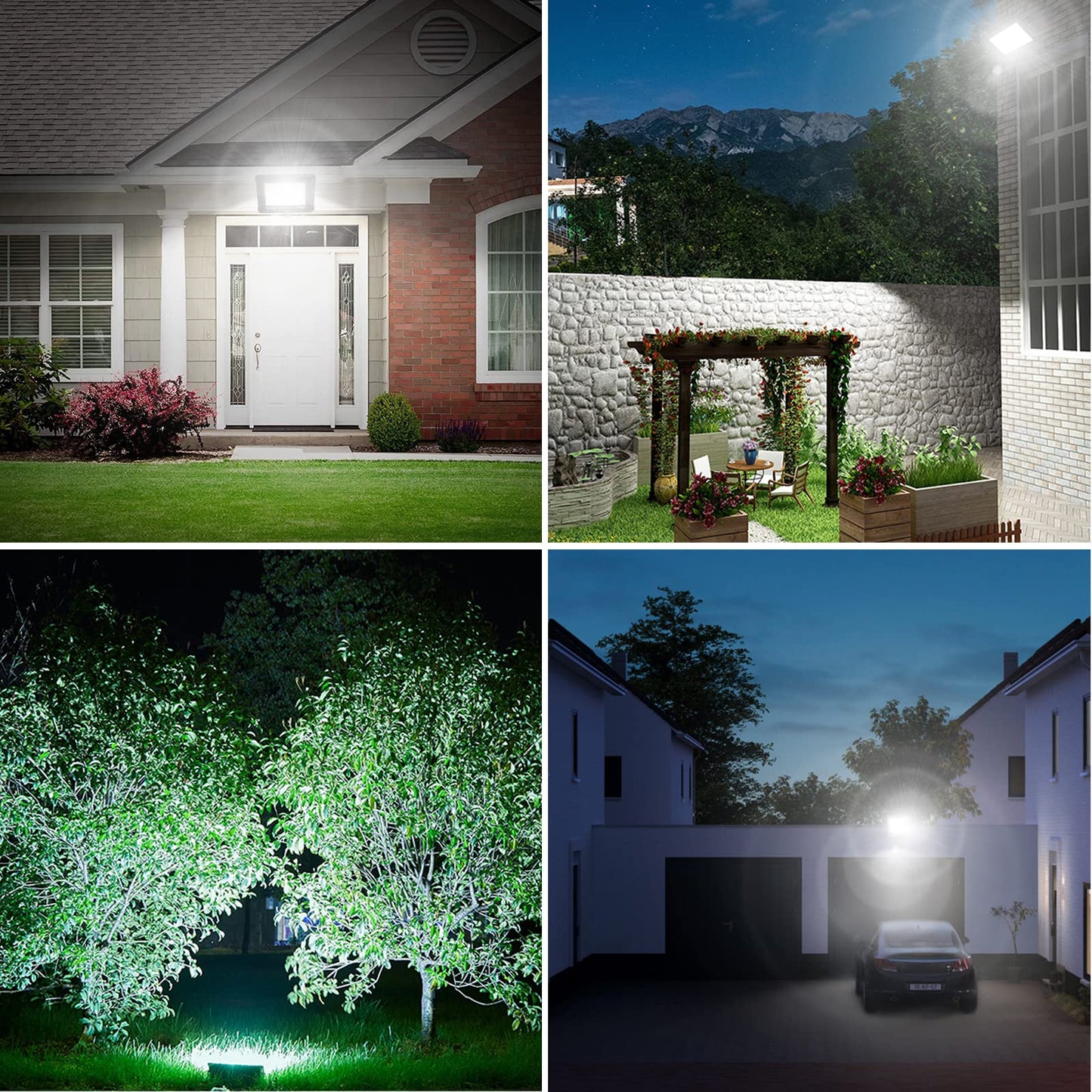 NATPOW LED floodlight with motion sensor outdoor, 100W LED floodlight with IP66 waterproof 6000K super bright spotlight outdoor spotlight for garden garage sports field backyard