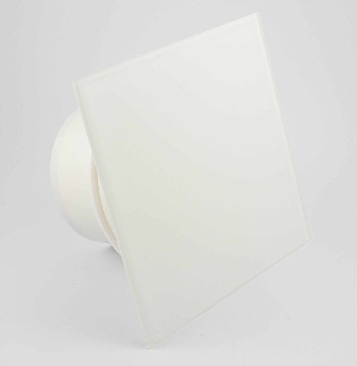 Fan Bathroom Extractor Fan with integrated backdraft shutter Glass front powerful 105 m³/h very quiet 39 dB ball bearing made in EU White