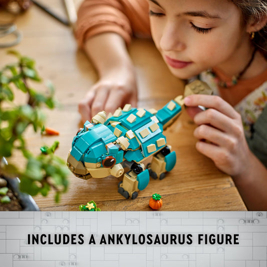 LEGO Jurassic World Baby Bumpy: Ankylosaurus, buildable toy dinosaur for fans of Jurassic World: Camp Cretaceous, gift for boys and girls aged 7+ 76962
