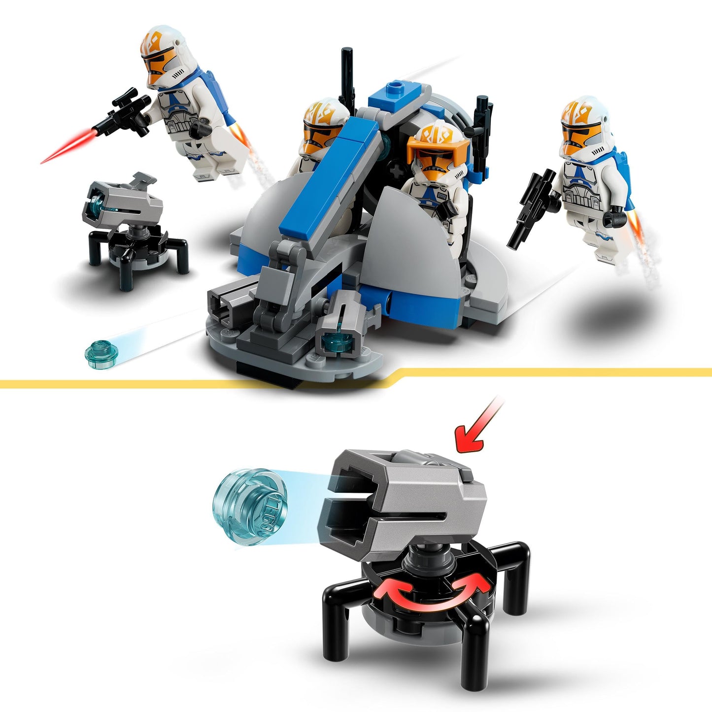 LEGO Star Wars Tenoo Jedi Temple, playset for beginners featuring minifigures LYS Solay & Star Wars Ahsoka's Clone Trooper of the 332nd Company.