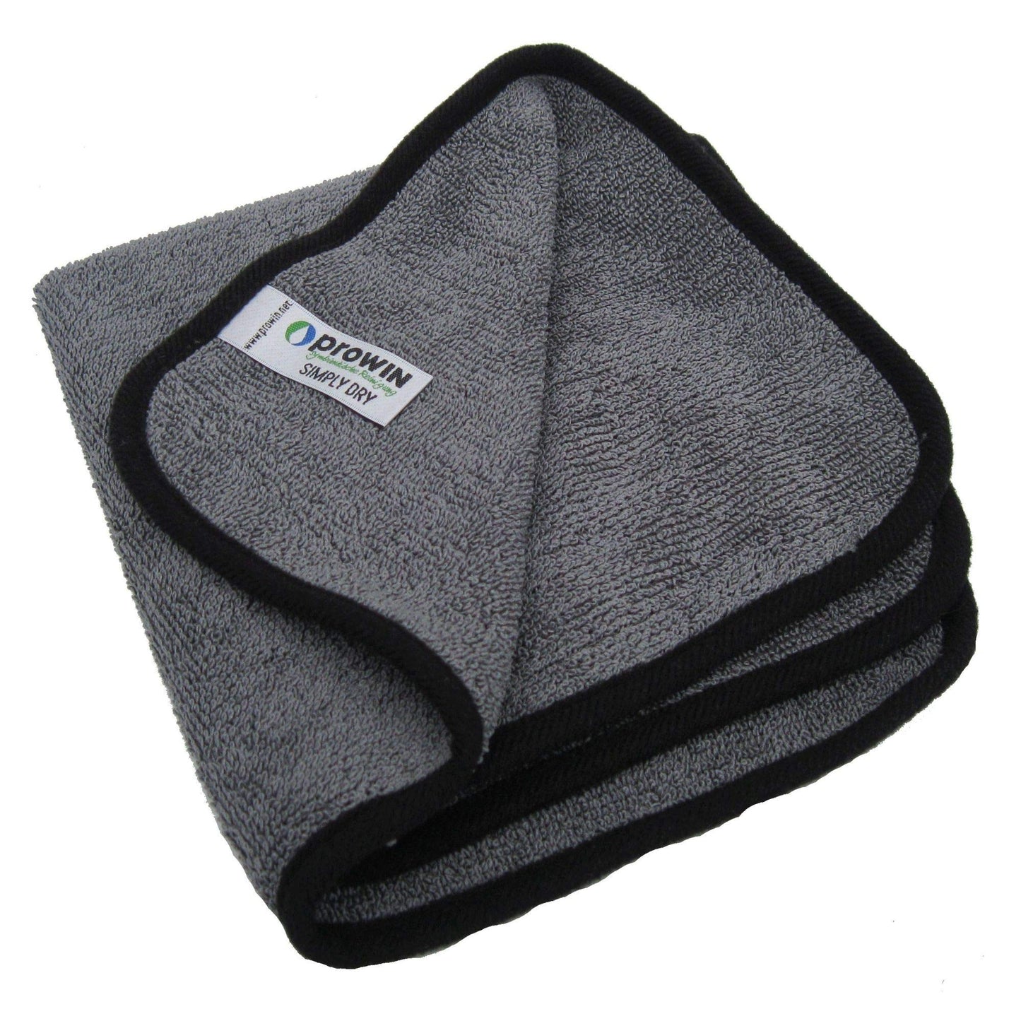 proWin Simpy Dry drying towel 40 x 40 cm microfiber grey/black - Original