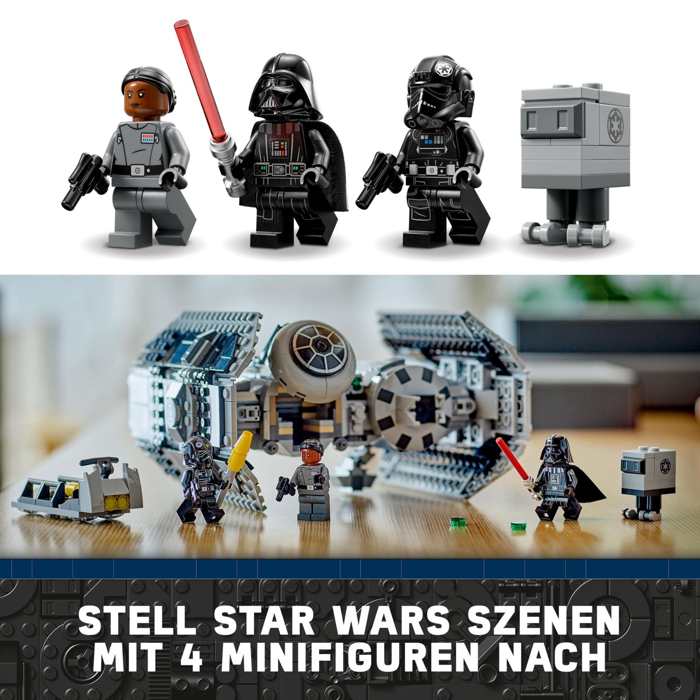LEGO 75347 Star Wars TIE Bomber Toy with Darth Vader Minifigure with Lightsaber and Gonk Droid, Starfighter Model - Gift for Boys and Girls Ages 9+