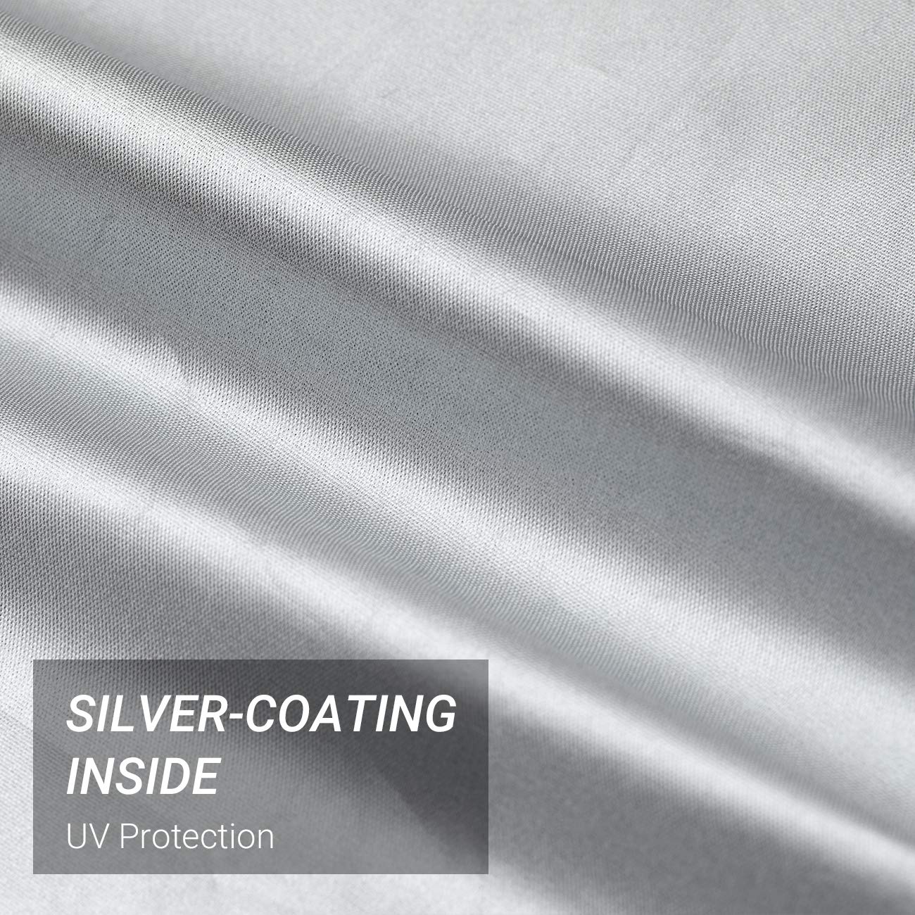 Favoto Motorcycle Cover Outdoor 210T Oxford Fabric Cover Indoor Motorbike Double Stitched with Waterproof Stripes Enhanced Lock Hole 295cmx105cmx125cm