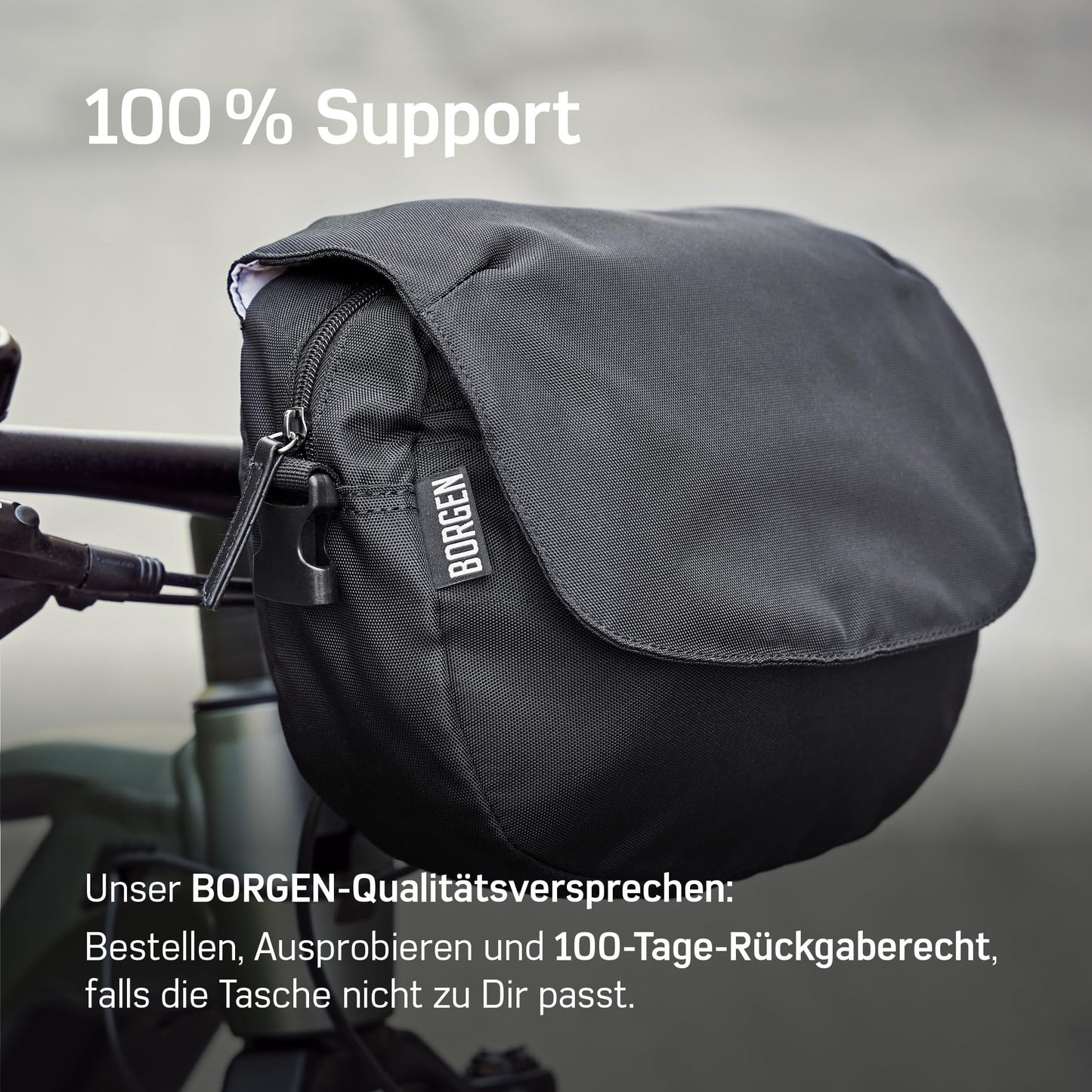Borrow KLICKfix handlebar bag for bikes - water-resistant and spacious 5 L bike handlebar bag.