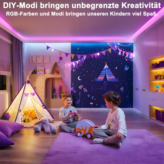 calflux Neon LED tube indoor 5m, RGB neon strip, IP65 outdoor waterproof light band LED strip with remote control, 12V LED strip light tube color changing for bedroom, indoor outdoor decoration.