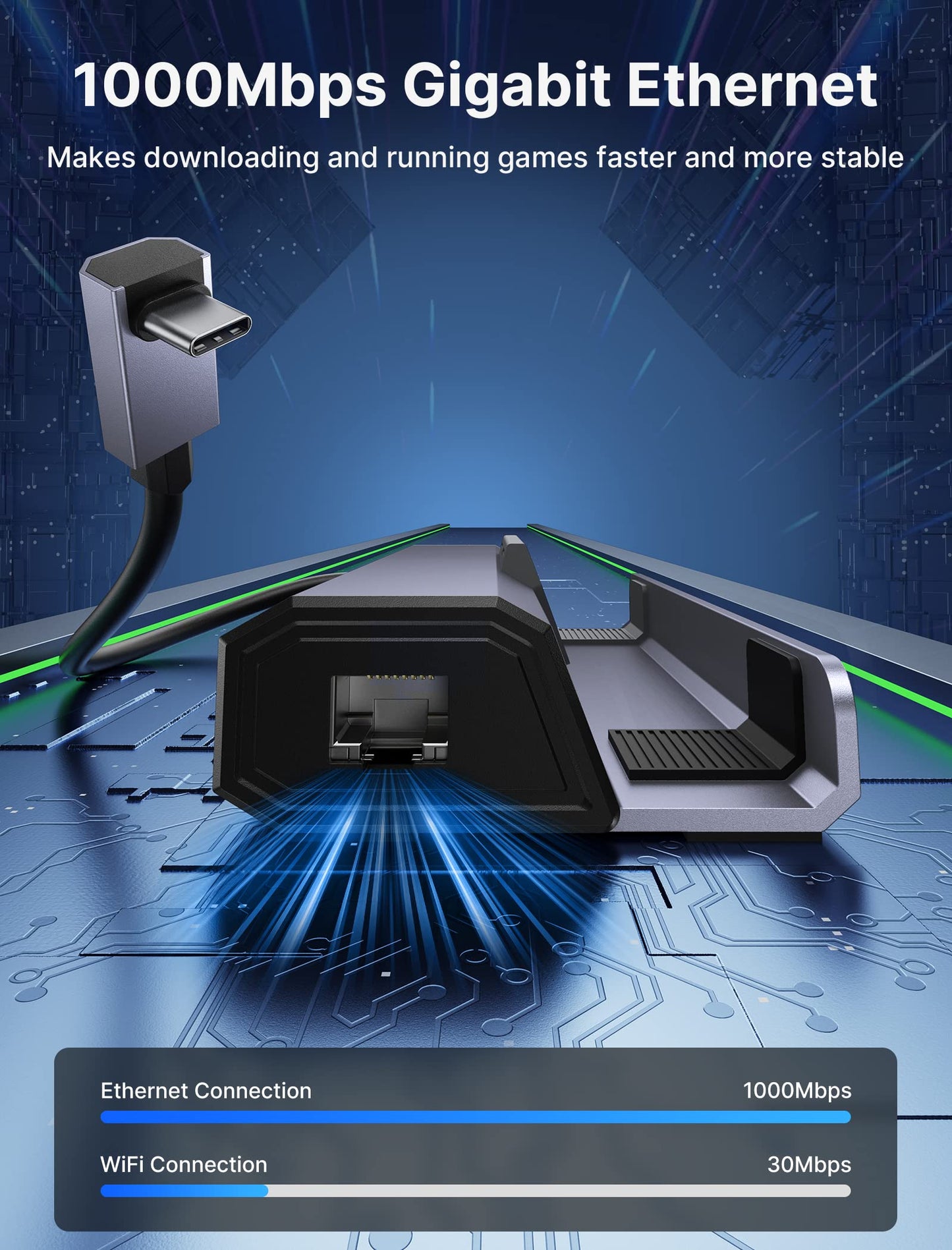 JSAUX 7-in-1 Docking Station compatible with Valve Steam Deck/OLED/ASUS ROG Ally/Lenovo Legion go/MSI Claw, featuring 4K@60Hz HDMI & DisplayPort, Gigabit Ethernet, 3 USB A 3.2, and USB C 100W-HB0702.